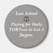 Grappige Law School Magnet (Voorkant)