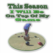 Grappige Lawn Bowls Dit Seizoen, Sticker (Voorkant)