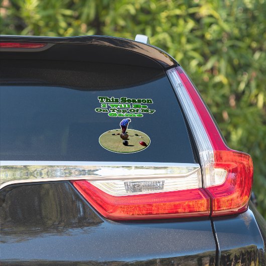Grappige Lawn Bowls Dit Seizoen, Sticker (Auto Zijkant)