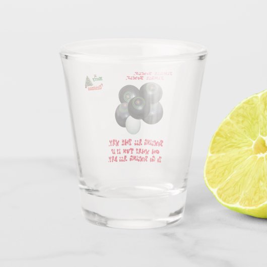 Grappige Lawn Bowls Jingle Bowls Kerstmis, Shot Glas (Achterkant)