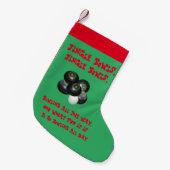 Grappige Lawn Bowls kerst, Kleine Kerstsok (Voorkant (Hangend))