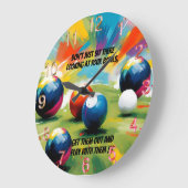 Grappige Lawn Bowls Kleurensplash, Grote Klok (Hoek)