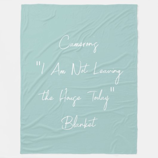 Grappige Lazy Days Homebody Quote Gepersonaliseerd Fleece Deken (Voorkant)