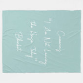 Grappige Lazy Days Homebody Quote Gepersonaliseerd Fleece Deken (Voorkant (Horizontaal))