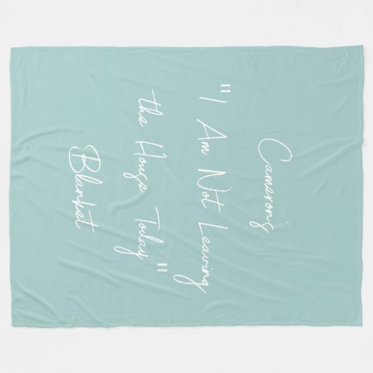 Grappige Lazy Days Homebody Quote Gepersonaliseerd Fleece Deken (Voorkant (Horizontaal))