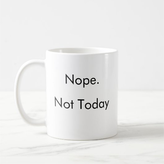 Grappige Lazy Genius Nope Energy Coffee Mok (Links)