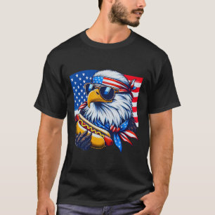 Grappige Ld Eagle Hotdog Amerikaanse Vlag 4 juli P T-shirt