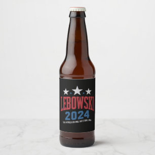 Grappige Lebowski politieke verkiezingen 2024 Bier Etiket