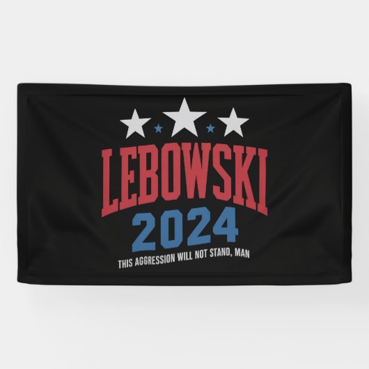 Grappige Lebowski politieke verkiezingen 2024 Spandoek (Horizontaal)