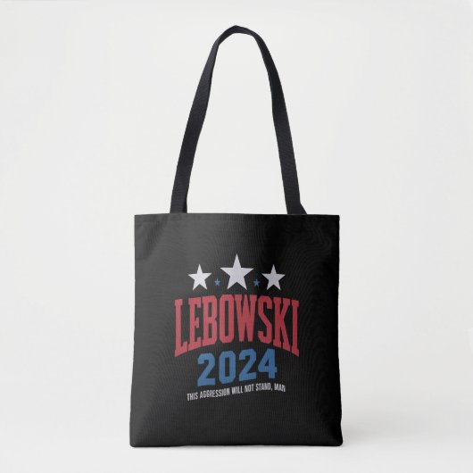 Grappige Lebowski politieke verkiezingen 2024 Tote Bag (Voorkant)
