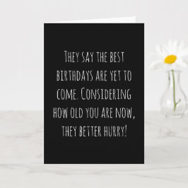 Grappige leeftijd verjaardag kaart