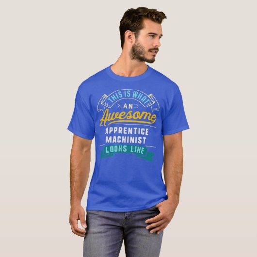 Grappige leerling machinist Geweldige baan T-shirt (Voorkant volledig)