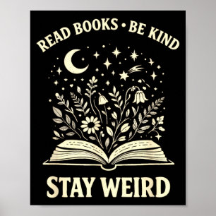 Grappige leesboeken wees aardig blijf vreemd inspi poster
