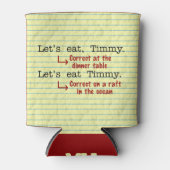 Grappige leestekens grammatica monogrammed blikjeskoeler (Voorkant)