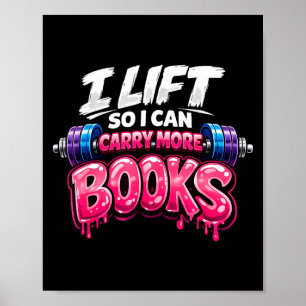 Grappige leesworkout tillen zodat ik meer boeken k poster