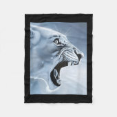 Grappige Leeuw Aap Meme Ragebait Meme Brainrot Gen Fleece Deken (Voorkant)