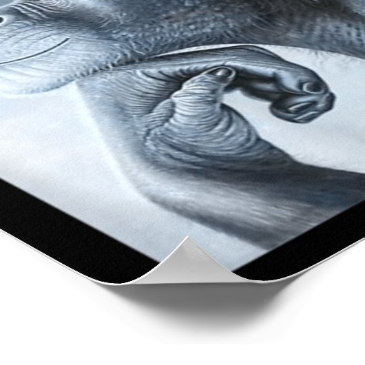 Grappige Leeuw Aap Meme Ragebait Meme Brainrot Gen Poster (Hoek)