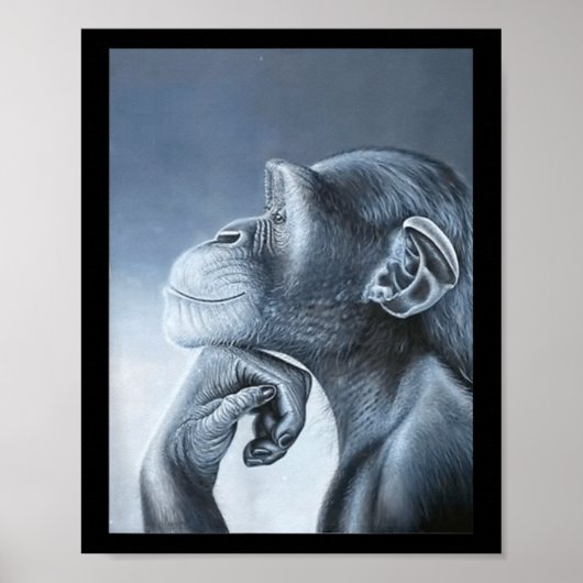 Grappige Leeuw Aap Meme Ragebait Meme Brainrot Gen Poster (Voorkant)