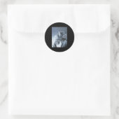 Grappige Leeuw Aap Meme Ragebait Meme Brainrot Gen Ronde Sticker (Tas)