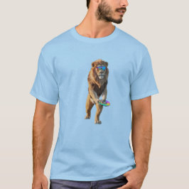 Grappige Leeuw Disc Golf T-shirt
