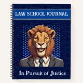Grappige Leeuw Gift voor Recht Student Advocaat Ha Notitieboek (Voorkant)