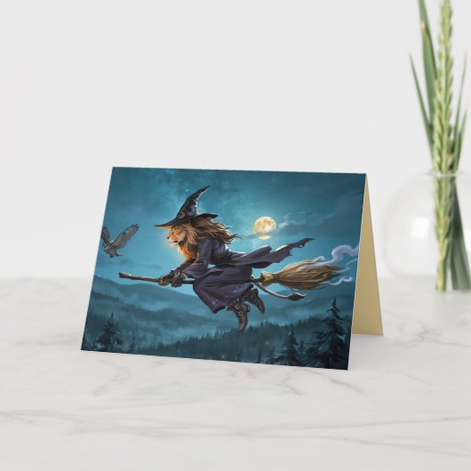 Grappige Leeuw Halloween Kaart (Voorkant)
