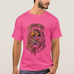 Grappige Leeuw Koel Dierenvriend Grafische Kunst C T-shirt