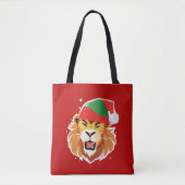 Grappige Leeuw Safari dieren Kerstmis kostuum Tote Bag (Voorkant)