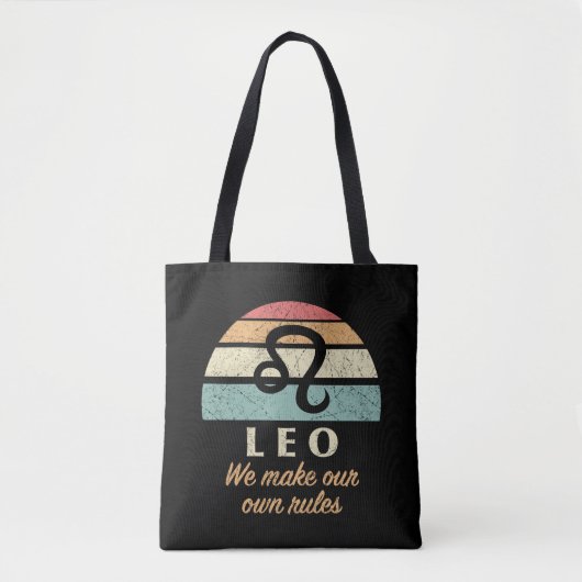 Grappige Leeuw Sterrenbeeld Regels Tote Bag (Voorkant)