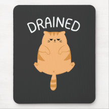 Grappige lege kat muismat voor dagen met een lege