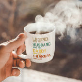 Grappige legende man papa opa aangepaste cadeau koffiemok
