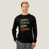 Grappige legende man papa opa aangepaste cadeau Tri-Blend shirt (Voorkant)