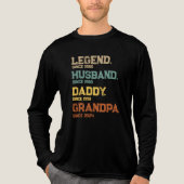 Grappige legende man papa opa aangepaste cadeau Tri-Blend shirt (Voorkant volledig)