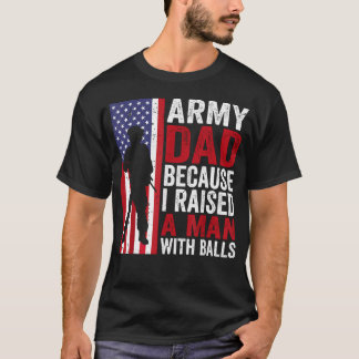 Grappige legerpapa omdat ik een man met opgevoed h t-shirt