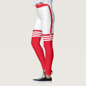 Grappige Leggings met Faux Red Over Knee Sokken (Links)