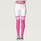 Grappige Leggings met Over De Knie Soks (Voorkant)