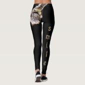 Grappige Leggings met speelse struisvogel - Smile (Achterkant)