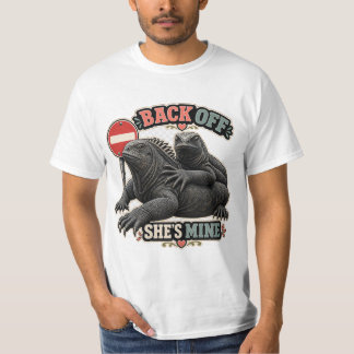 Grappige Leguaan Blijf Af Ze Is Van Mij Vaderdag T T-shirt