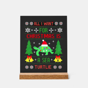 Grappige lelijke alles wat ik voor kerstmis wil is acryl bord