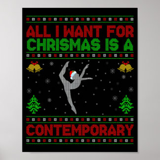 Grappige lelijke alles wat ik voor kerstmis wil is poster