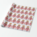 Grappige lelijke kerst trui, hond dragen bril cadeaupapier<br><div class="desc">Funny winter holiday Christmas wrapping featuring a dog wearing red glasses and an "Ugly" Christmas Nordic Sweater. Actually,  we think he's rather cute! Perfect for Ugly Sweater Christmas Parties or Winter Birthdays especially great for dog lovers.</div>