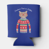 Grappige lelijke kerst trui, kat liefhebber Custom Blikjeskoeler (Achterkant)