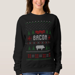 Grappige lelijke kerst trui spek en varken