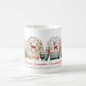 Grappige lelijke kerst trui wedstrijd winnaar koffiemok (Center)