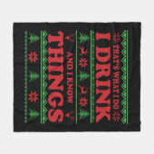 Grappige lelijke kerst trui whisky gezegden fleece deken (Voorkant (Horizontaal))