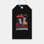 Grappige lelijke kerstkat cadeaulabel (Voorkant)