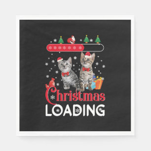 Grappige lelijke kerstkat servet