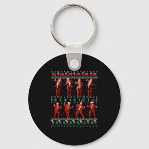 Grappige Lelijke Kerstman Trump Dansstijl Cadeaus Sleutelhanger