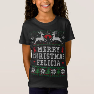Grappige Lelijke Kerstmis Vrolijke Kerstmis Felici T-shirt