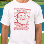 Grappige Lelijke Kersttrui Custom Pickleball T-shirt<br><div class="desc">Je wordt een hit op de pickleball banen tijdens de feestdagen met dit geweldige tshirt. Het ontwerp is voorzien van een  kerstgezicht en pickleballs en kerstversieringen. Voeg drie regels aangepaste tekst toe. Perfect voor vakantie pickleball cadeau geven.</div>